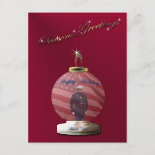 Marine Christmas Ornament Postcard