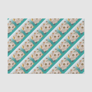 Marine collage aquamarine tissue paper