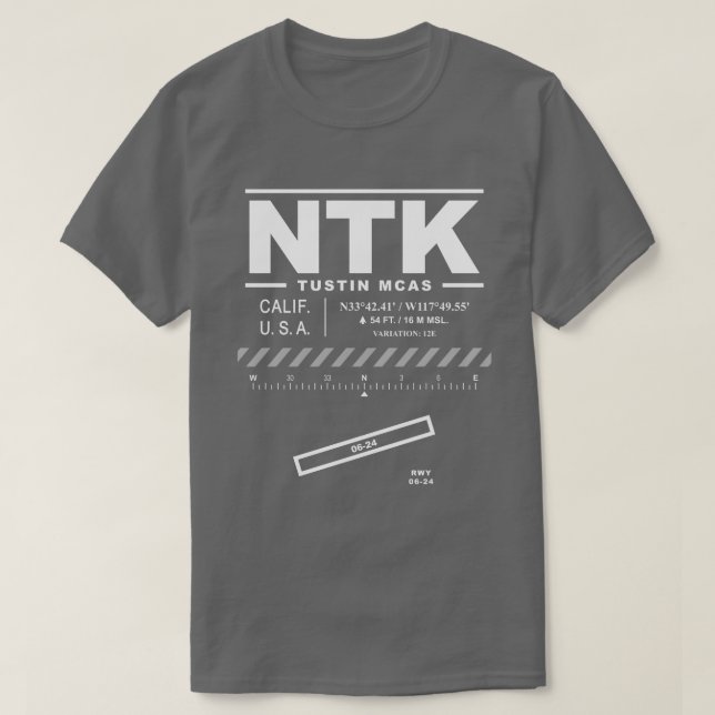 Marine Corps Air Station MCAS Tustin NTK T-Shirt (Design Front)