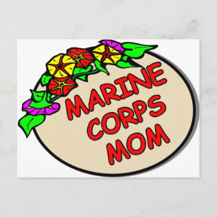 Marine Corps Mum Plaque Postcard