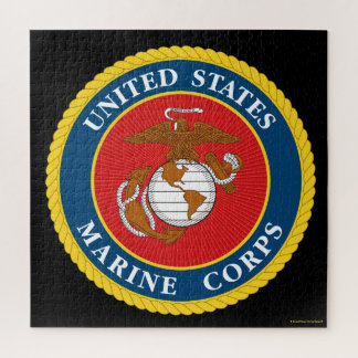 Marine Corps Seal - Flat Jigsaw Puzzle
