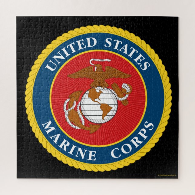 Marine Corps Seal - Flat Jigsaw Puzzle (Vertical)