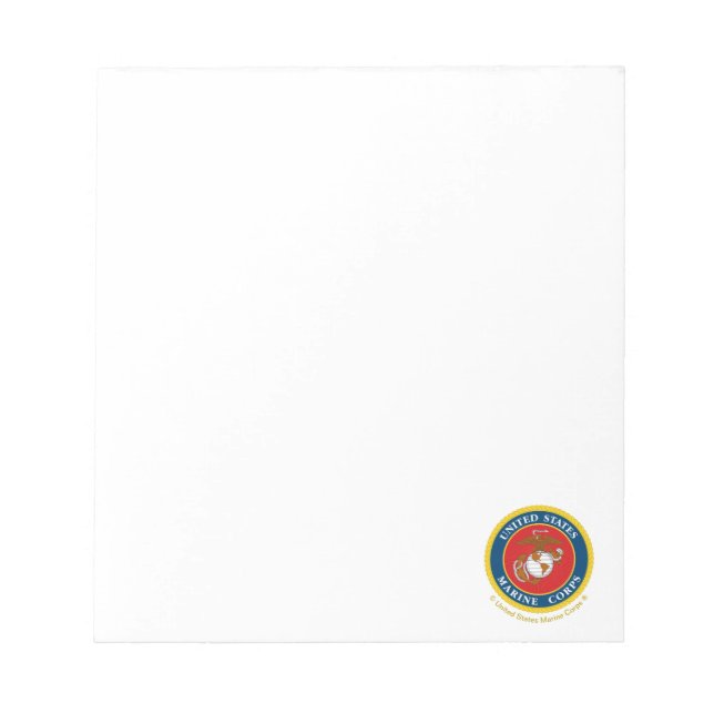 Marine Corps Seal - Flat Notepad (Front)