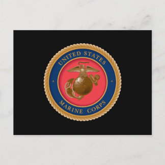 Marine Corps Seal Holiday Postcard