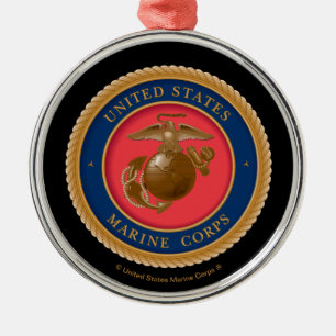 Marine Corps Seal Metal Tree Decoration