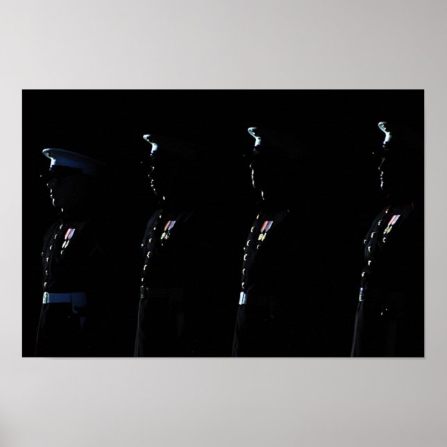 Marine Corps Silent Drill Platoon Poster (Front)