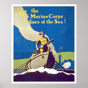 Marine Corps - Soldiers of the Sea! Poster
