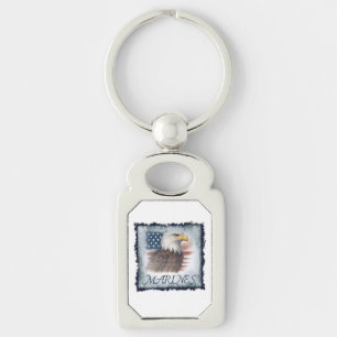Marine Corps Veteran Logo Emblem Key Ring