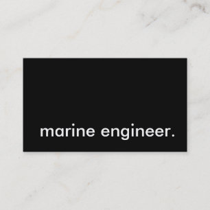 marine engineer. business card