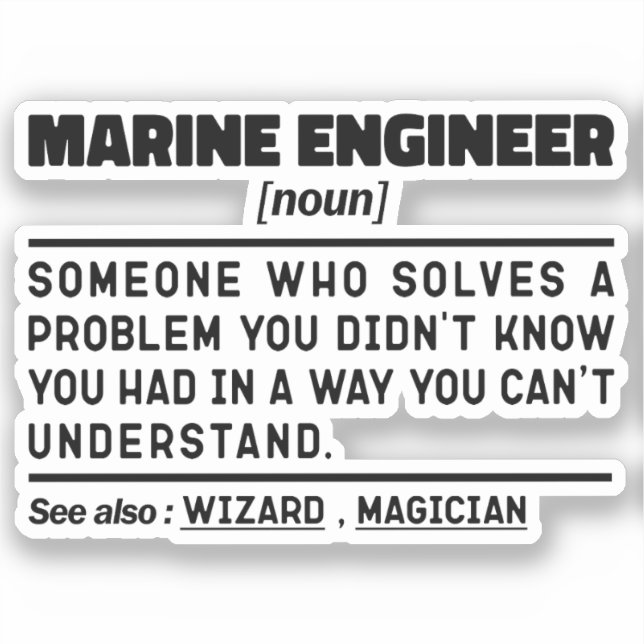 Marine Engineer Noun Ocean Engineering Mariner Dad (Front)