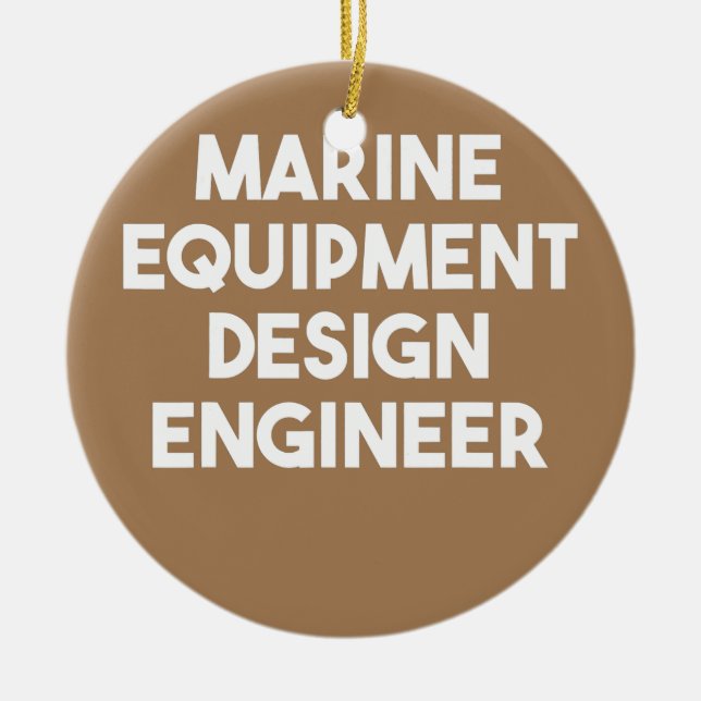Marine Equipment Design Engineer  Ceramic Tree Decoration (Front)