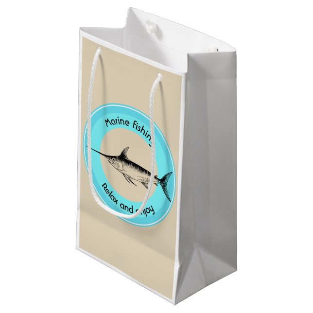 Marine fishing Relax and enjoy Small Gift Bag (Front Angled)