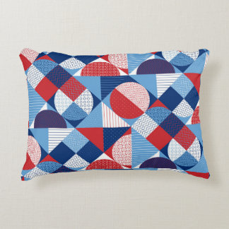 Marine geometric: summer seamless pattern. decorative cushion