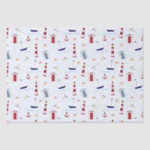 marine gift package tissue paper