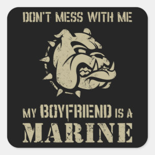 Marine Girlfriend Square Sticker