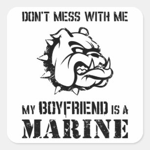 Marine Girlfriend Square Sticker
