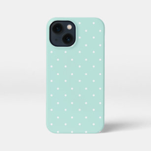 Marine Green and white Polka Dots Phone Cases