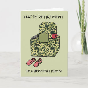 Marine Happy Retirement Card