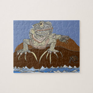 Marine Iguana on Rock with Hermit Crab Jigsaw Puzzle