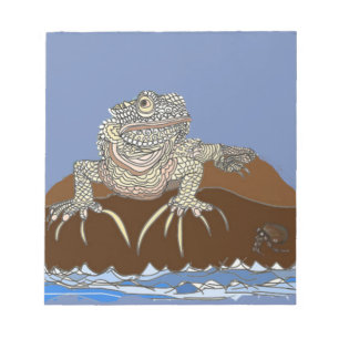 Marine Iguana on Rock with Hermit Crab Notepad