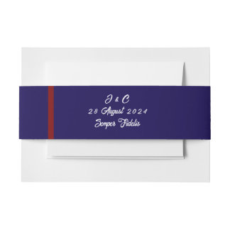 Marine Invitation belly band 