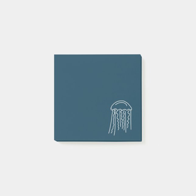 Marine jellyfish aquatic sea life post-it notes (Front)