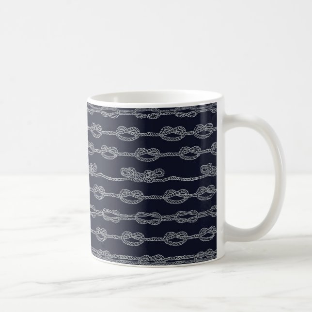 Marine Knots Pattern Coffee Mug (Right)