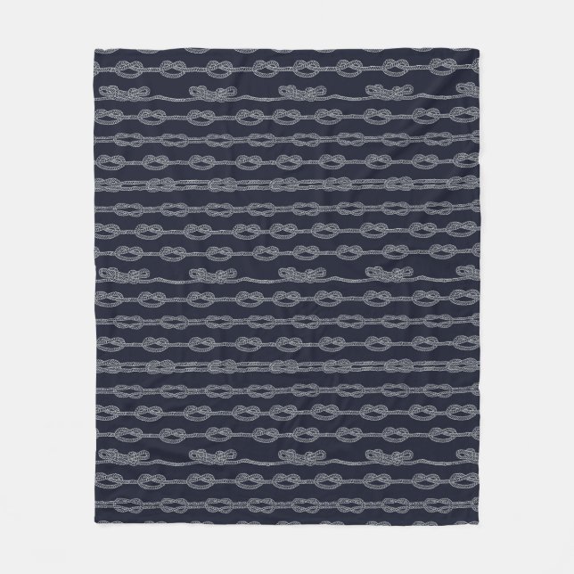 Marine Knots Pattern Fleece Blanket (Front)