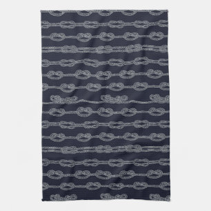 Marine Knots Pattern Tea Towel