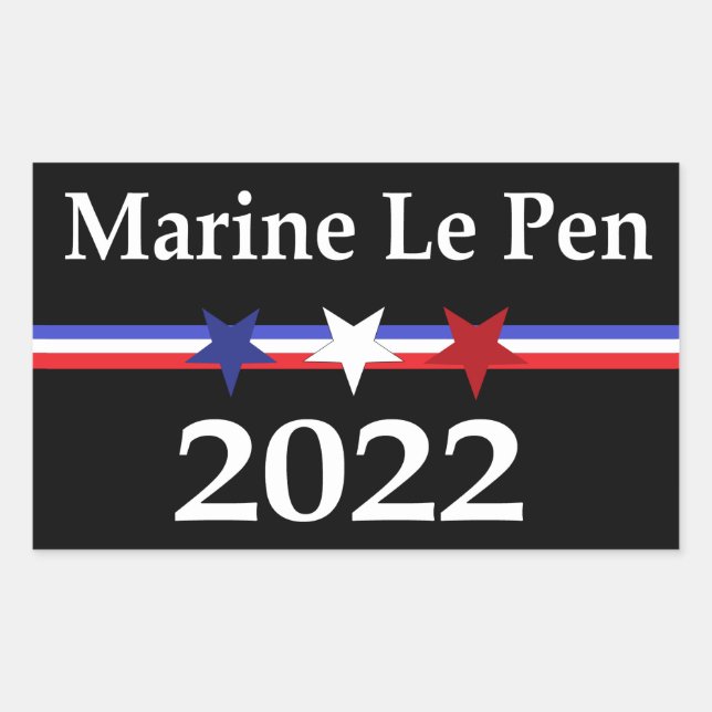 Marine Le Pen Rectangular Sticker (Front)