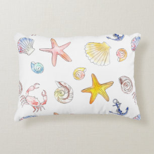 Marine Life & Anchors  Decorative Cushion