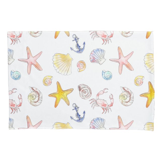 Marine Life & Anchors Pillowcase (Front)