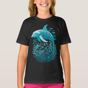 Marine Life Art Dolphin Graphic Design T-Shirt