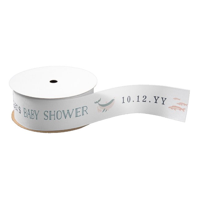 Marine Life Baby Shower Grosgrain Ribbon (Spool)