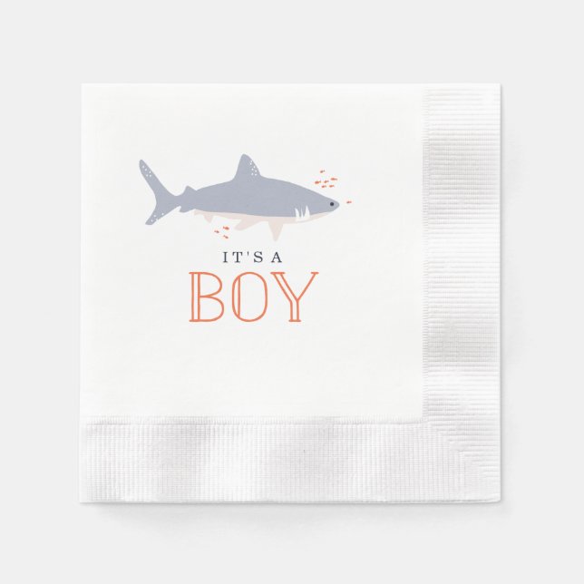 Marine Life Baby Shower Napkin (Front)