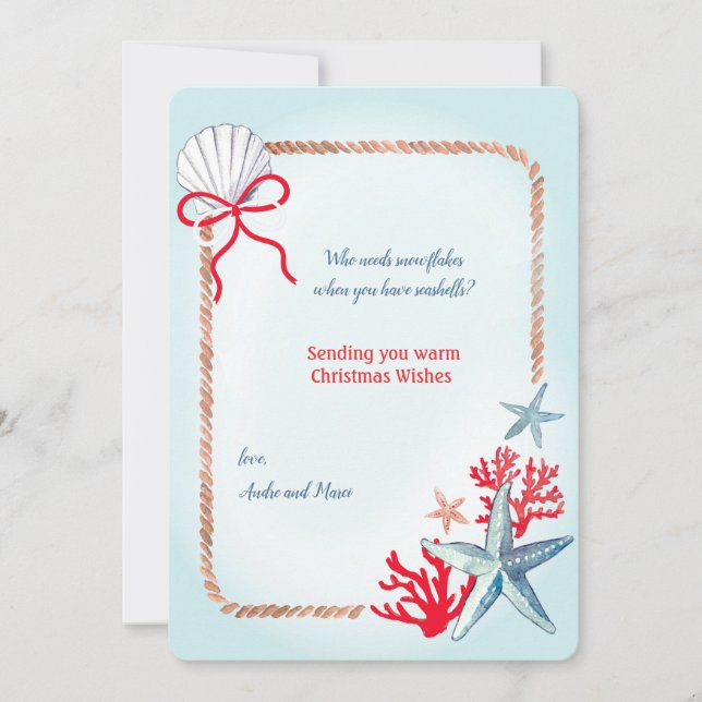 Marine Life Christmas Card (Front)