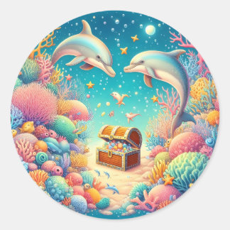 Marine Life  Classic Round Sticker