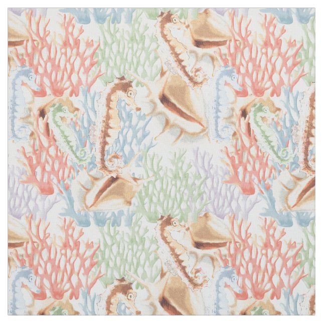 Marine Life, Colourful Underwater Fabric (Swatch)