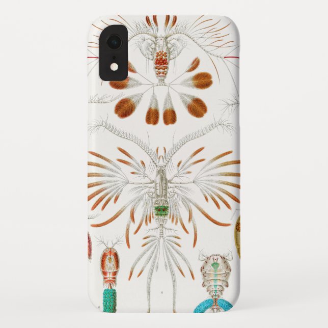 Marine Life Crustaceans, Copepoda by Ernst Haeckel Case-Mate iPhone Case (Back)