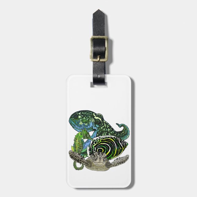 Marine life luggage tag (Front Vertical)
