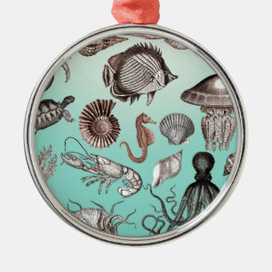 Marine Life Metal Tree Decoration