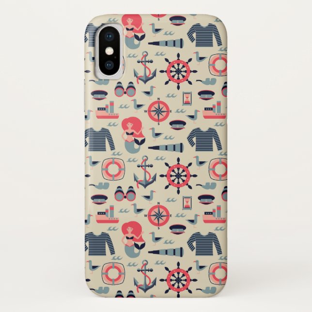 Marine Life Pattern Case-Mate iPhone Case (Back)
