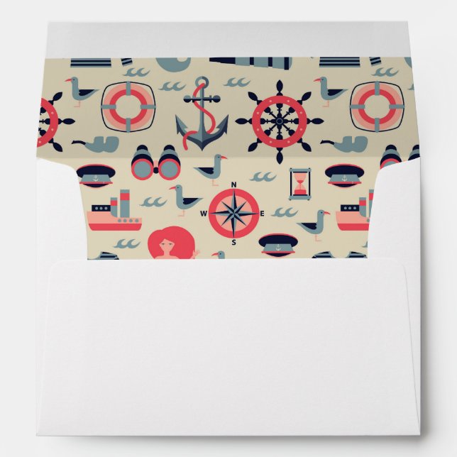 Marine Life Pattern Envelopes (Back (Bottom))