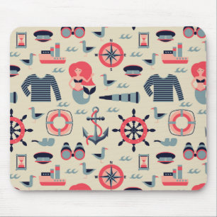 Marine Life Pattern Mouse Mat