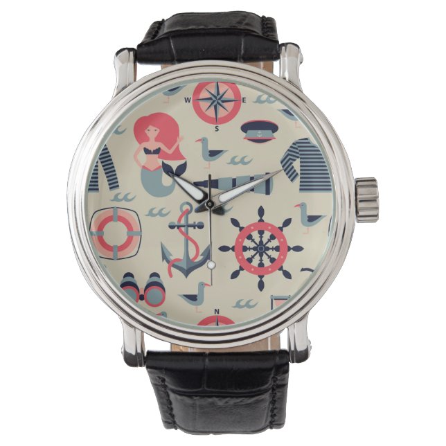 Marine Life Pattern Watch (Front)