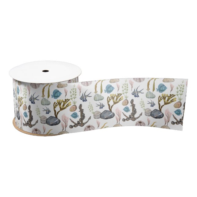 Marine Life Series Design 30 Satin Ribbon (Spool)