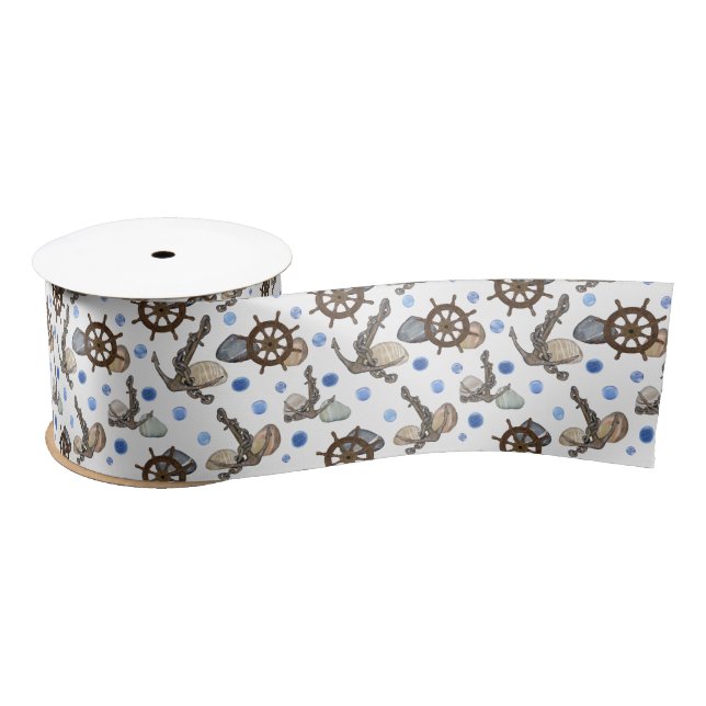 Marine Life Series Design 35  Satin Ribbon (Spool)