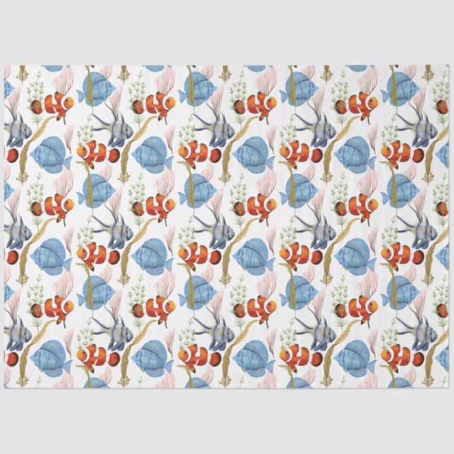 Marine Life Series Design 8 Tissue Paper (Front)
