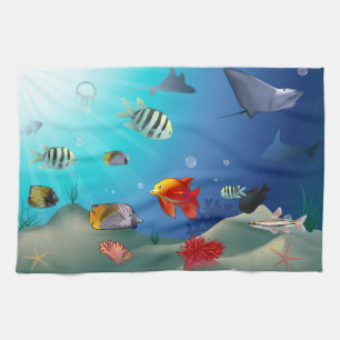 Marine Life Tea Towel