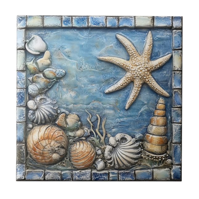 Marine Life Tile Pattern (Front)